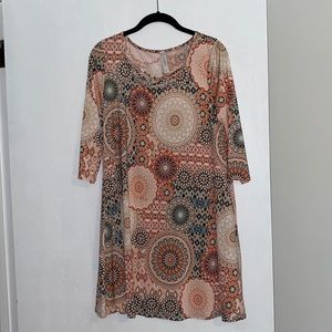 Boho Coral Tunic - S